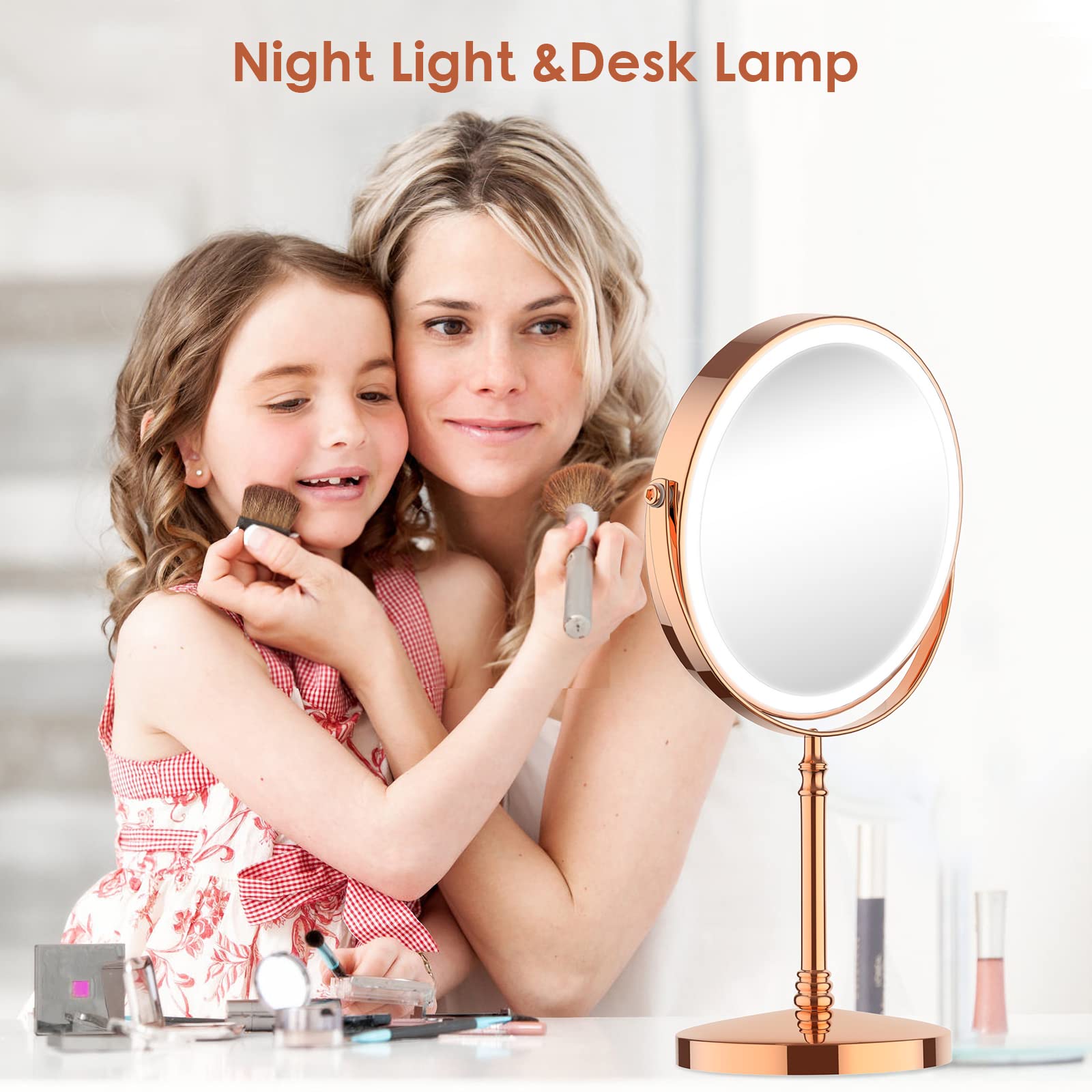 DEIOVWXS anti-slip base keeps the mirror stable on surfaces.