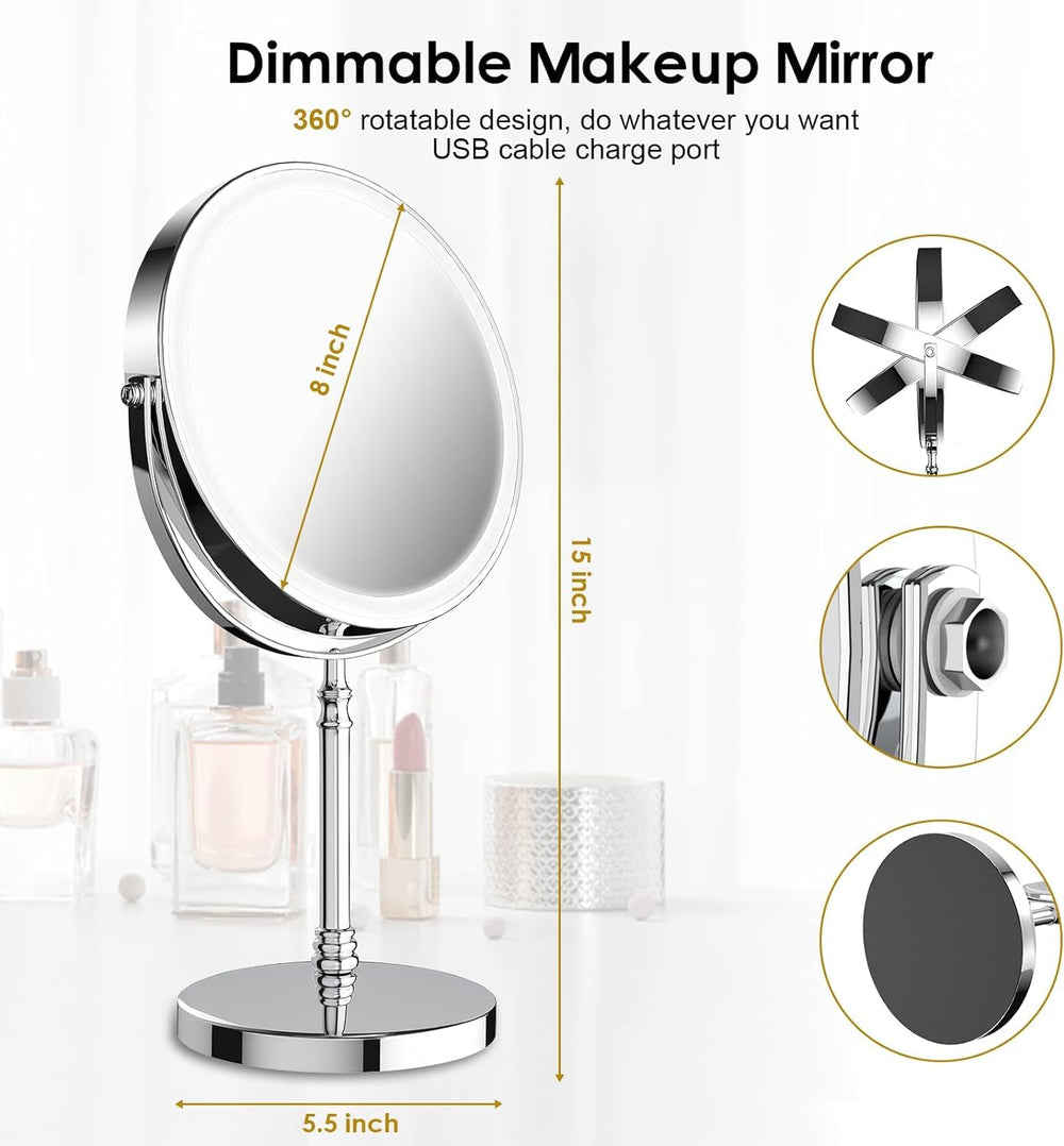 DEIOVWXS mirror supports 360-degree rotation for flexible viewing angles