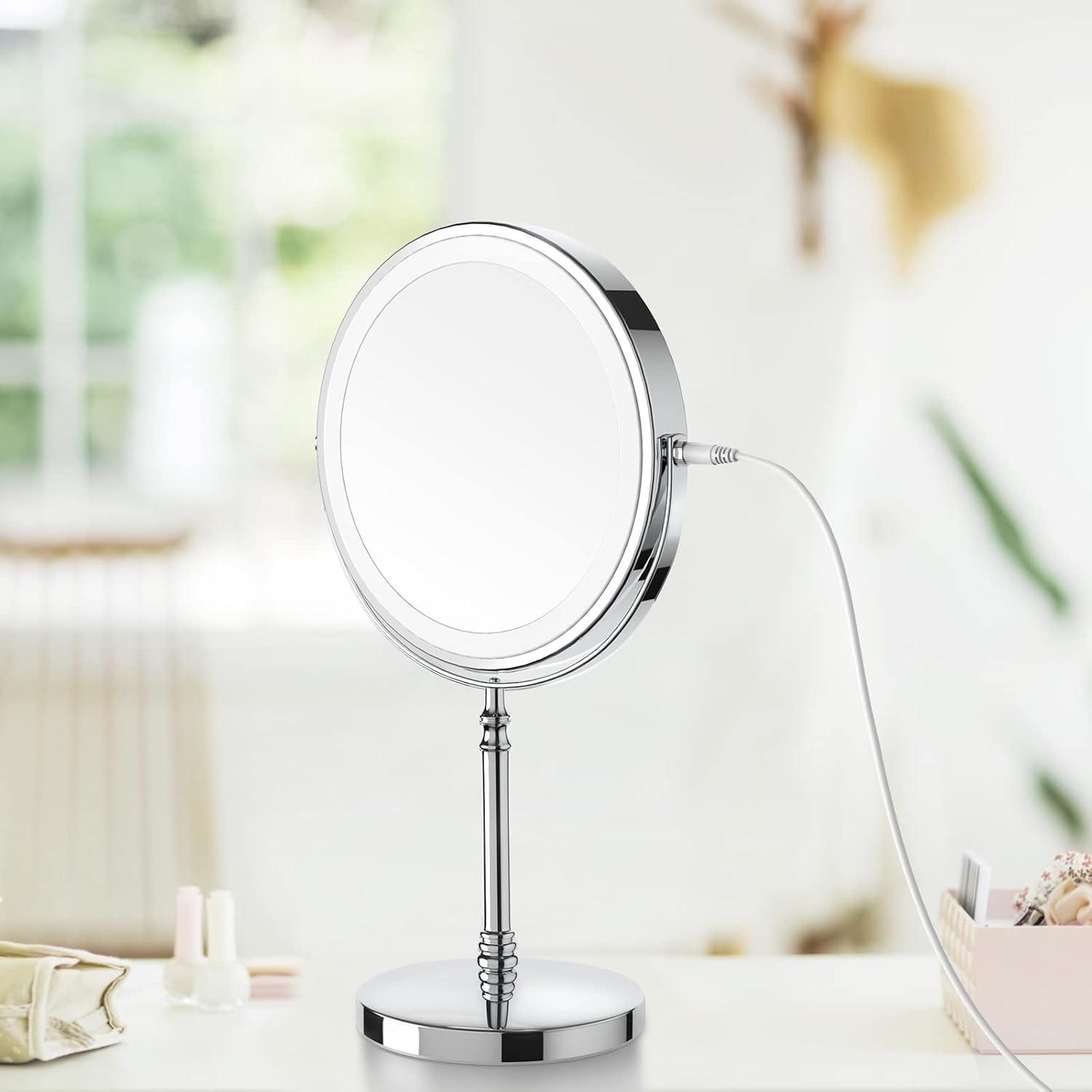 Gift-ready DEIOVWXS lighted makeup mirror for beauty enthusiasts