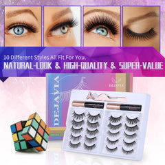 DEJAVIA display of 10 lash styles for various looks