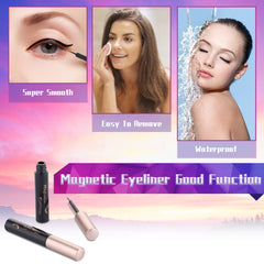 DEJAVIA magnetic lashes on eye demonstrating natural 3D appearance
