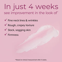 DEKLIDERM close-up shows wrinkle reduction on neck skin.