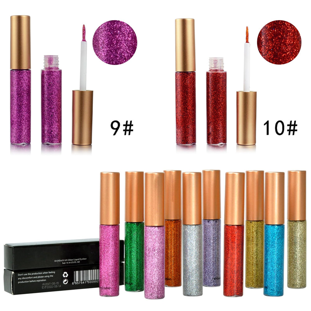 DekRion Glitter-Eyeliner Azul: tono azul vibrante para fiestas y eventos