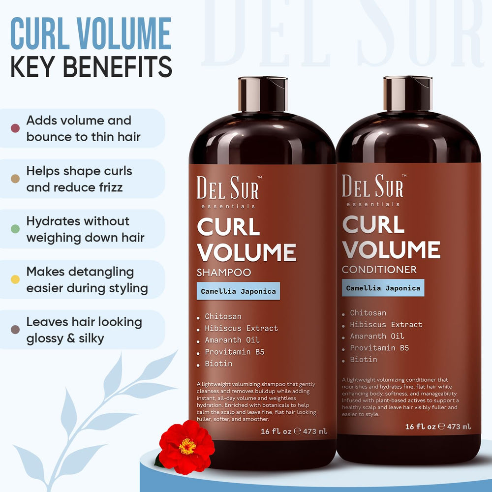 DEL SUR Curly Conditioner bottle provides detangling and softening without weighing down