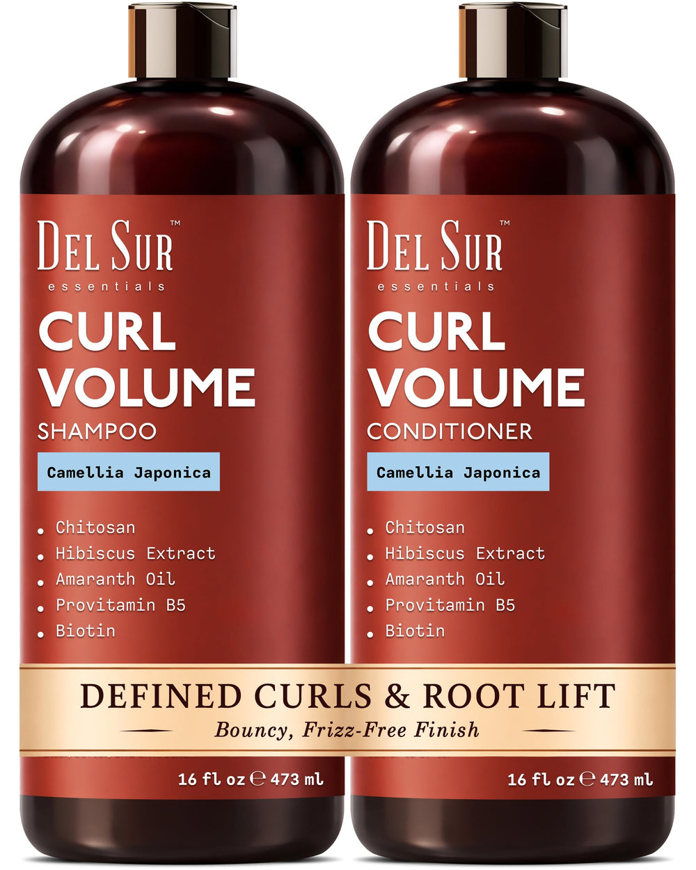 DEL SUR Curly Shampoo bottle demonstrates lightweight cleansing for curls