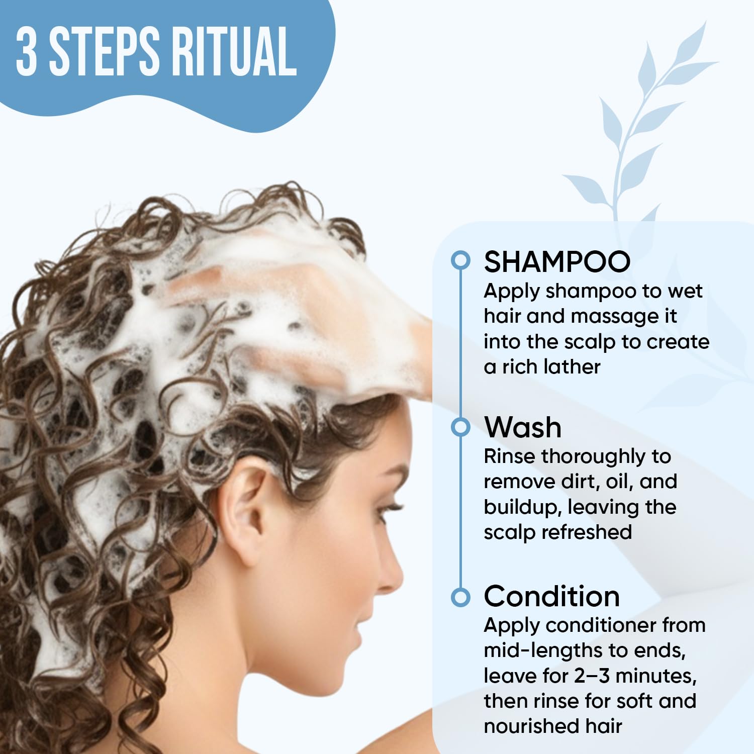 DEL SUR shampoo pump-dispense in action for easy application