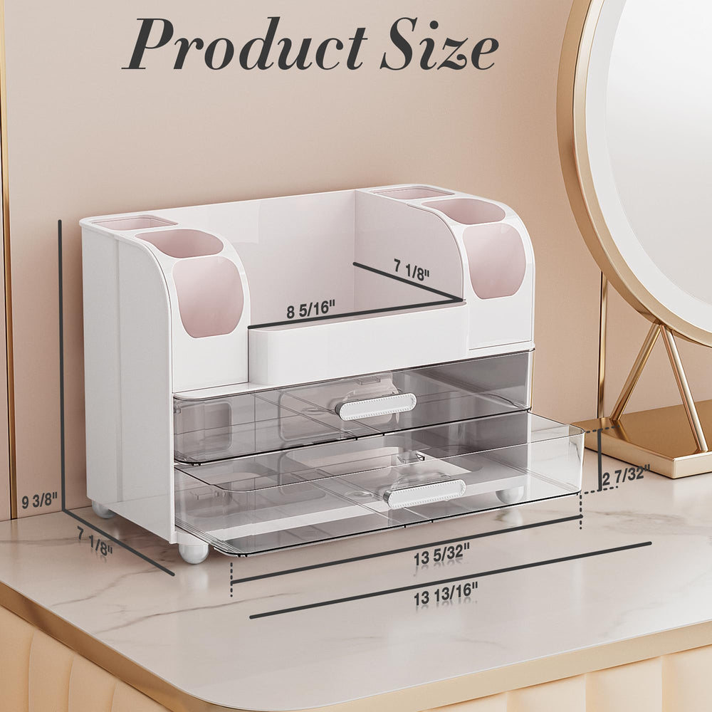 Delamu makeup organizer countertop tool-free assembly saves setup time and ensures a stable display