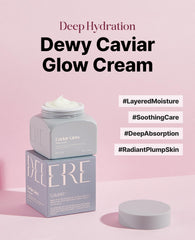 Texture close-up of Delere Glow Dewy Cream for smooth application.