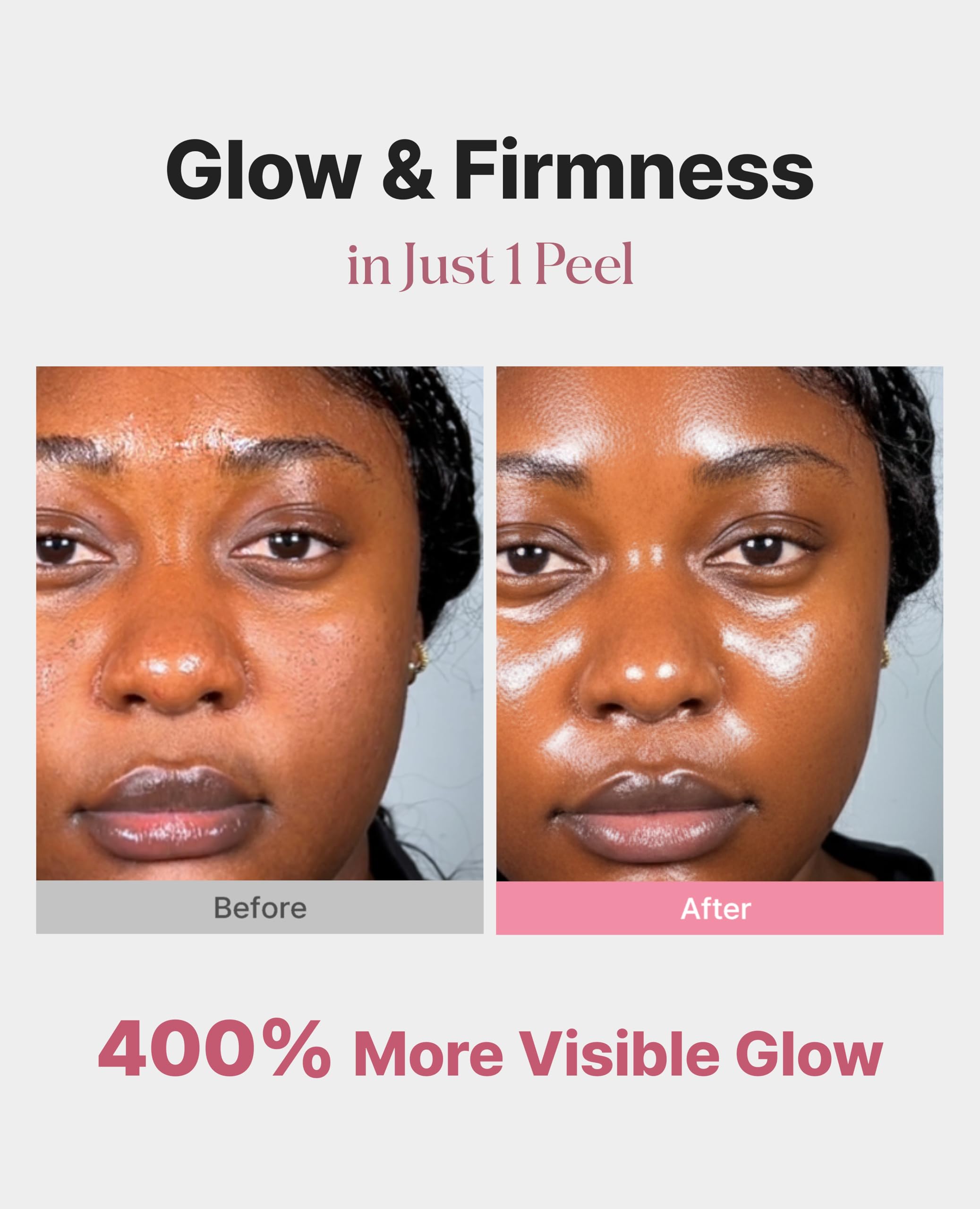 Delere Caviar Glow peel-off application shows smooth texture for gentle exfoliation