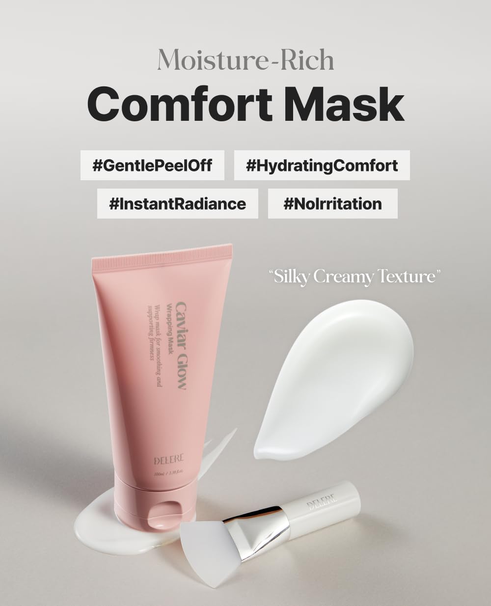 Delere Caviar Glow radiant skin after use