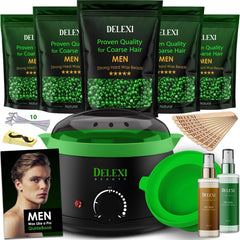 DELEXI back waxing kit with analog warmer for precise, comfortable at-home hair removal.
