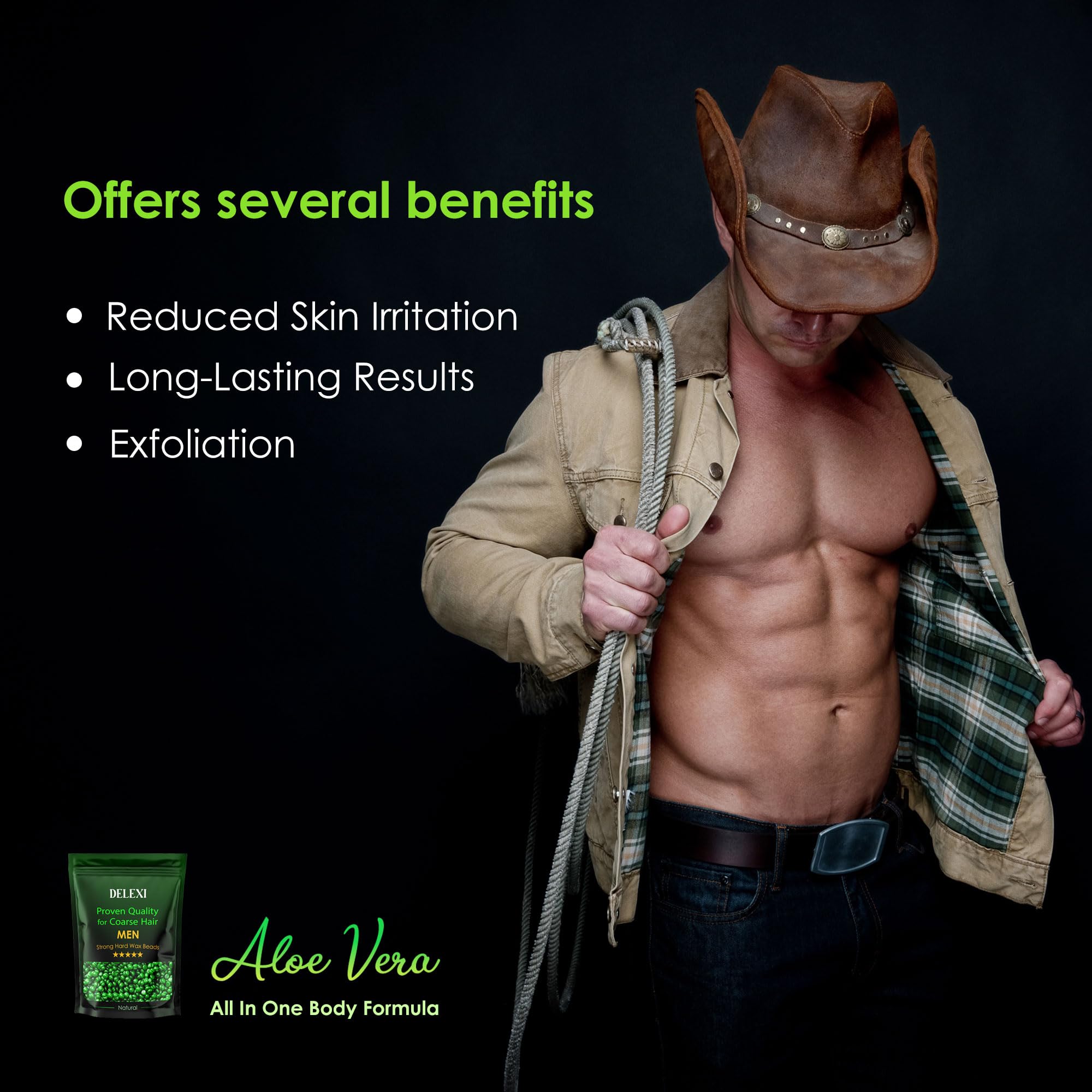 DELEXI non-stick silicone bowl included for easy cleanup after waxing.