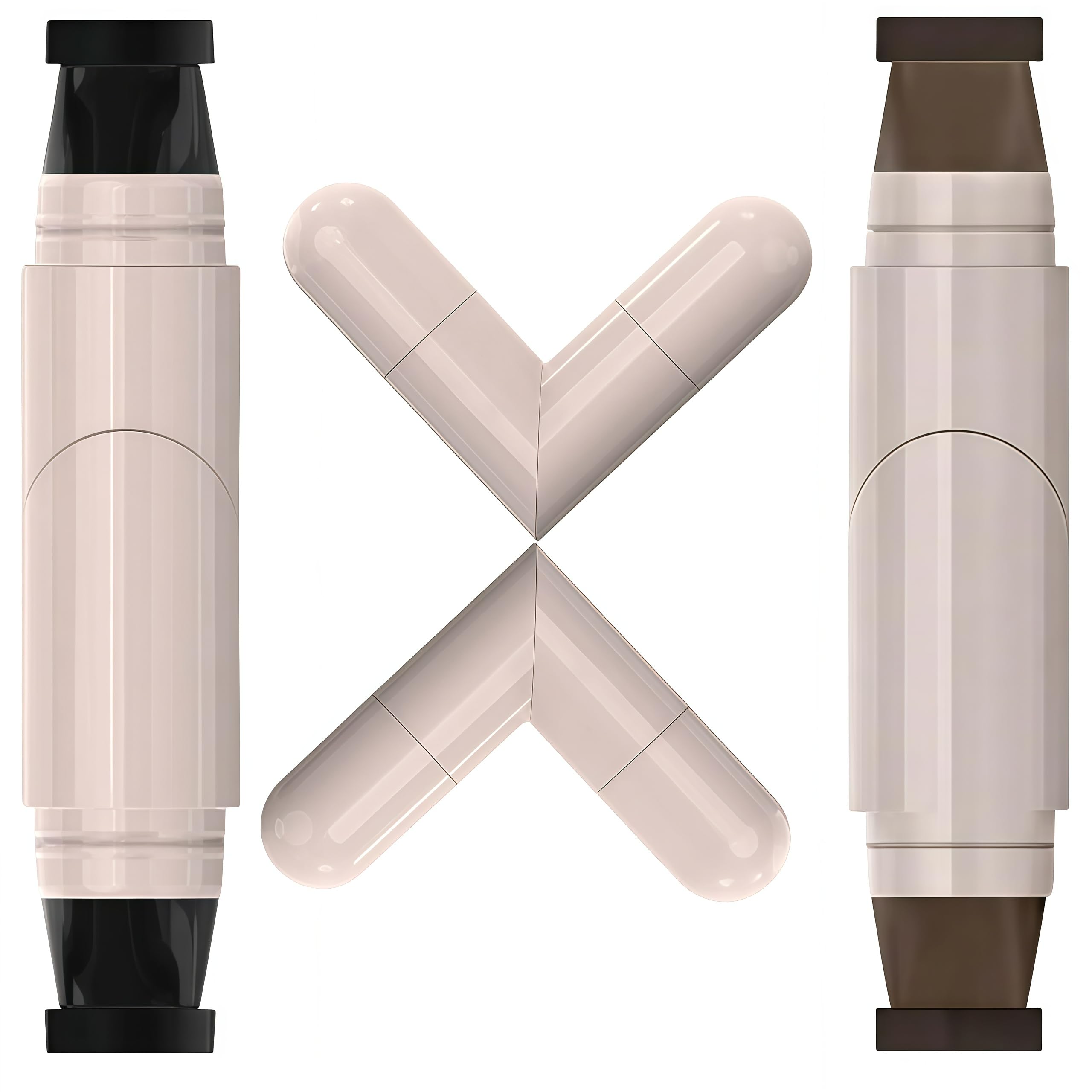 El delineador gel 2 piezas con sello negro para alas precisas y duraderas.