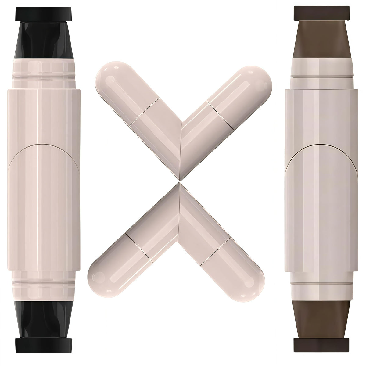 El delineador gel 2 piezas con sello negro para alas precisas y duraderas.