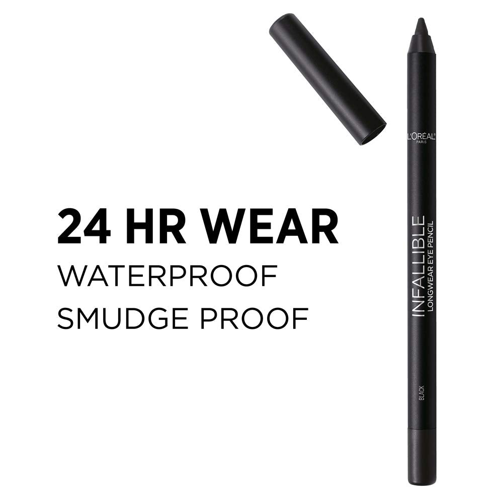L’Oréal Paris Infallible Pro-Last Pencil Eyeliner, resistente a manchas para uso diario.