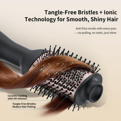 Delpattern hot air brush offers 3 heat modes for different hair types.