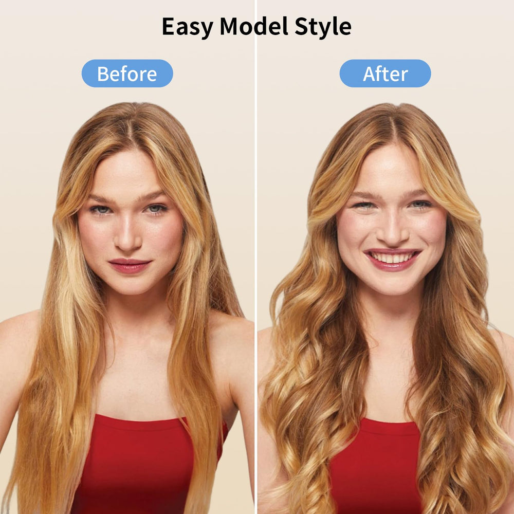 Delpattern hot air brush anti-tangle bristles protect scalp and detangle gently.