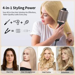 Delpattern hot air brush speeds styling with quick-dry action for busy mornings.