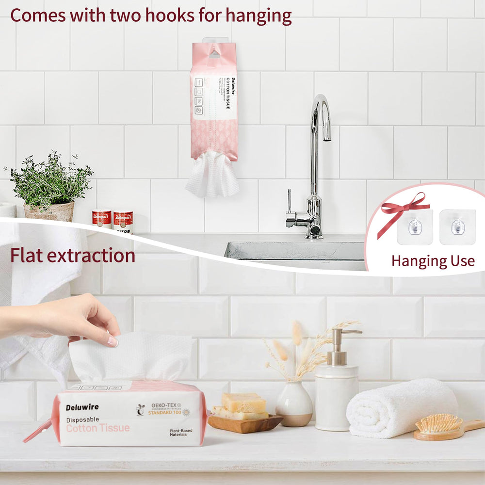 Deluwire Soft Dry Wipe pop-up dispensing design enables one-at-a-time access.
