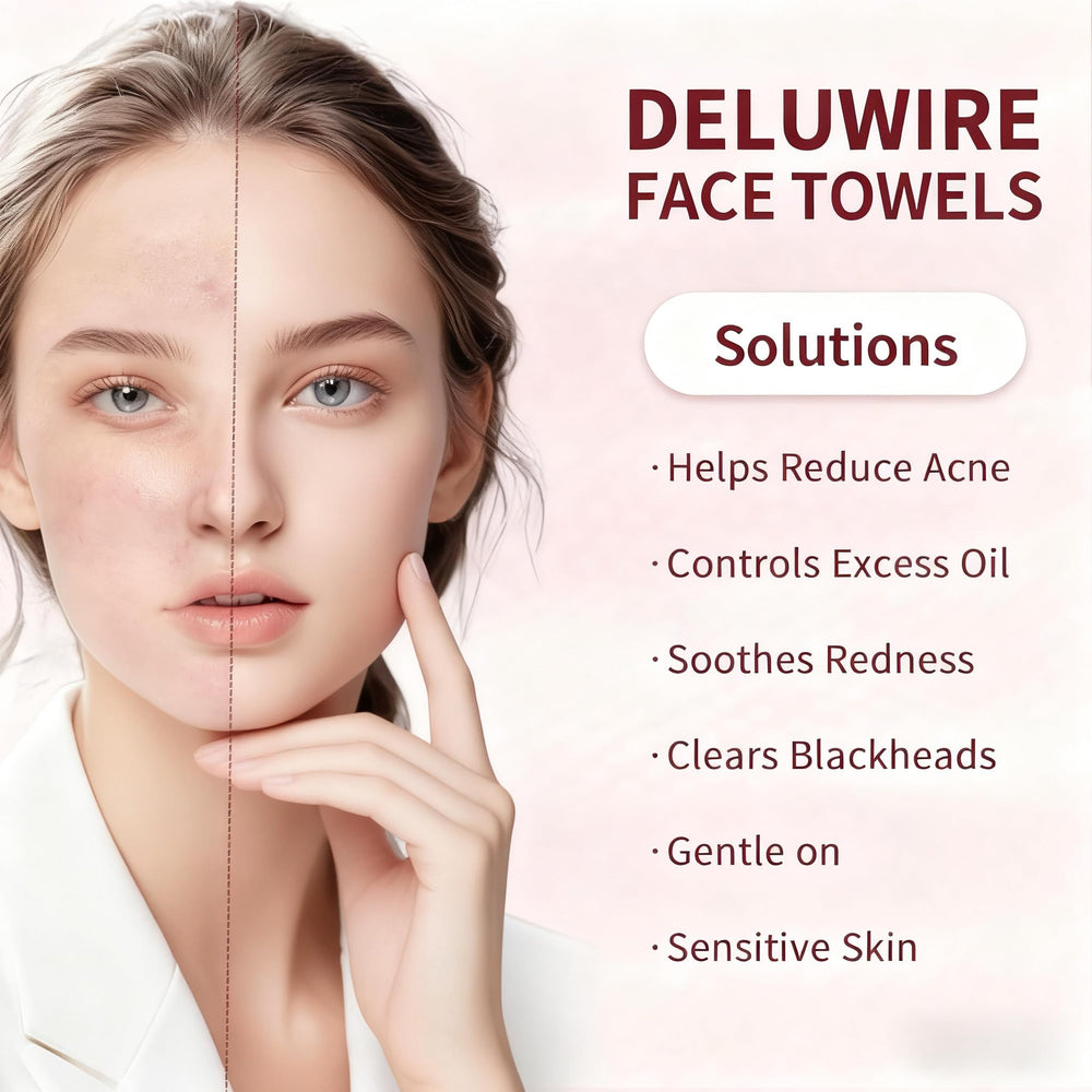 Deluwire skin-safe towels shown fragrance-free for sensitive skin.