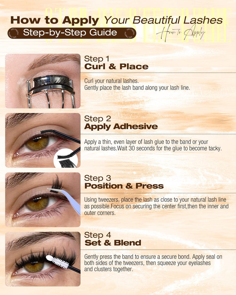 Delyneph cosplay-ready lashes enhance photo-ready finishes.