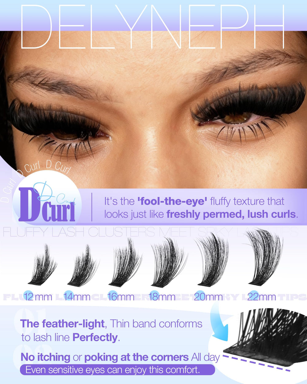 Delyneph 12–22mm length variety lets you customize lash drama.