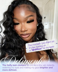 Delyneph D Curl manga volume clusters create a lifted, wide-awake look.