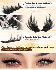 Delyneph fairy lash extensions use soft fibers for lightweight wear.
