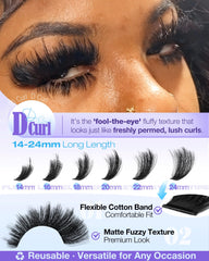 Delyneph manga-volume lashes 14-24mm for customizable eye-opening looks