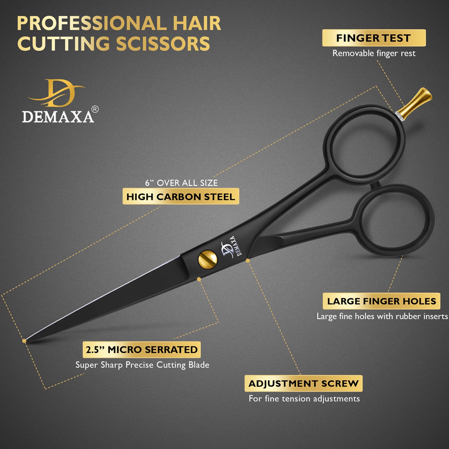 DEMAXA ergonomic handle for comfortable long styling sessions
