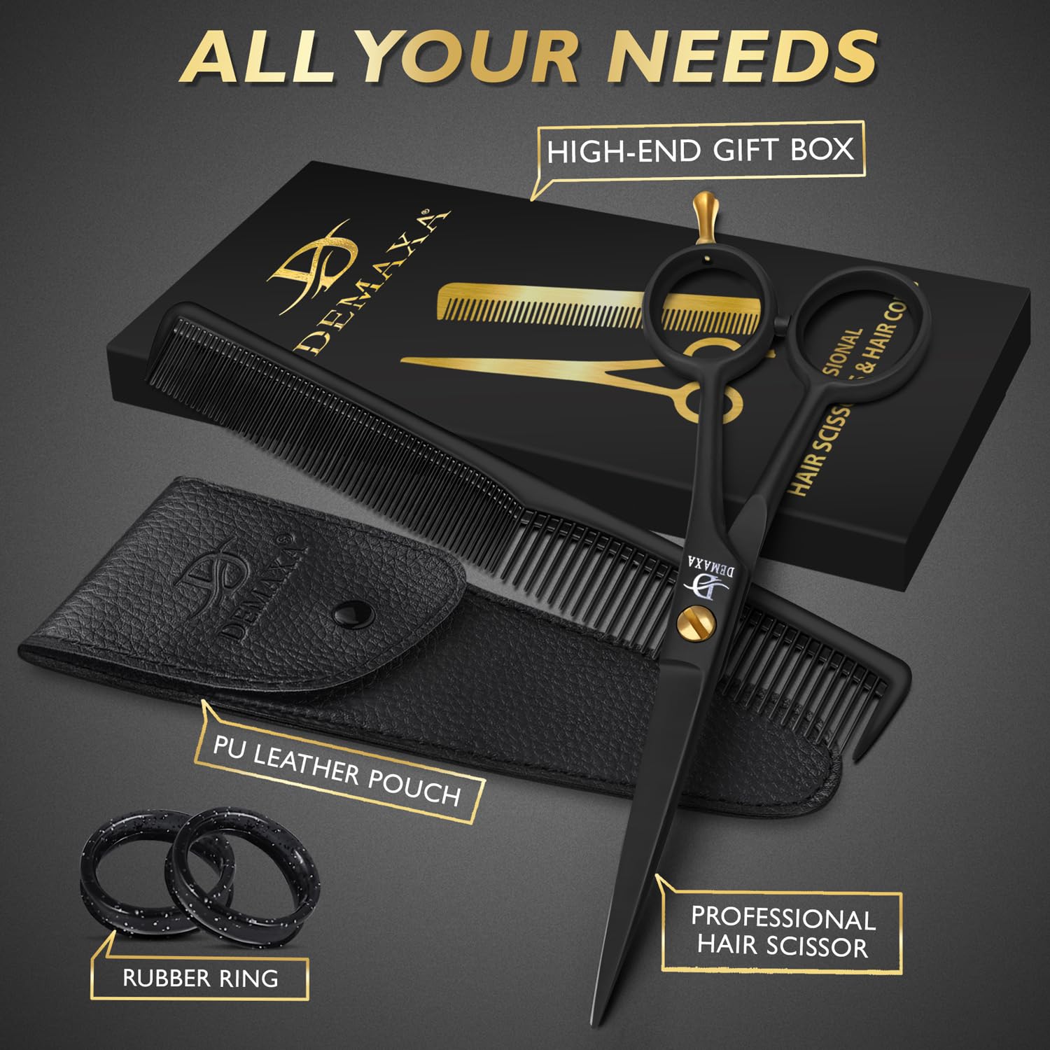 DEMAXA hair cutting shears set with quality guarantee