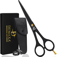 DEMAXA Professional Hair Scissors blade close-up showing sharp, durable blades for precise cuts.