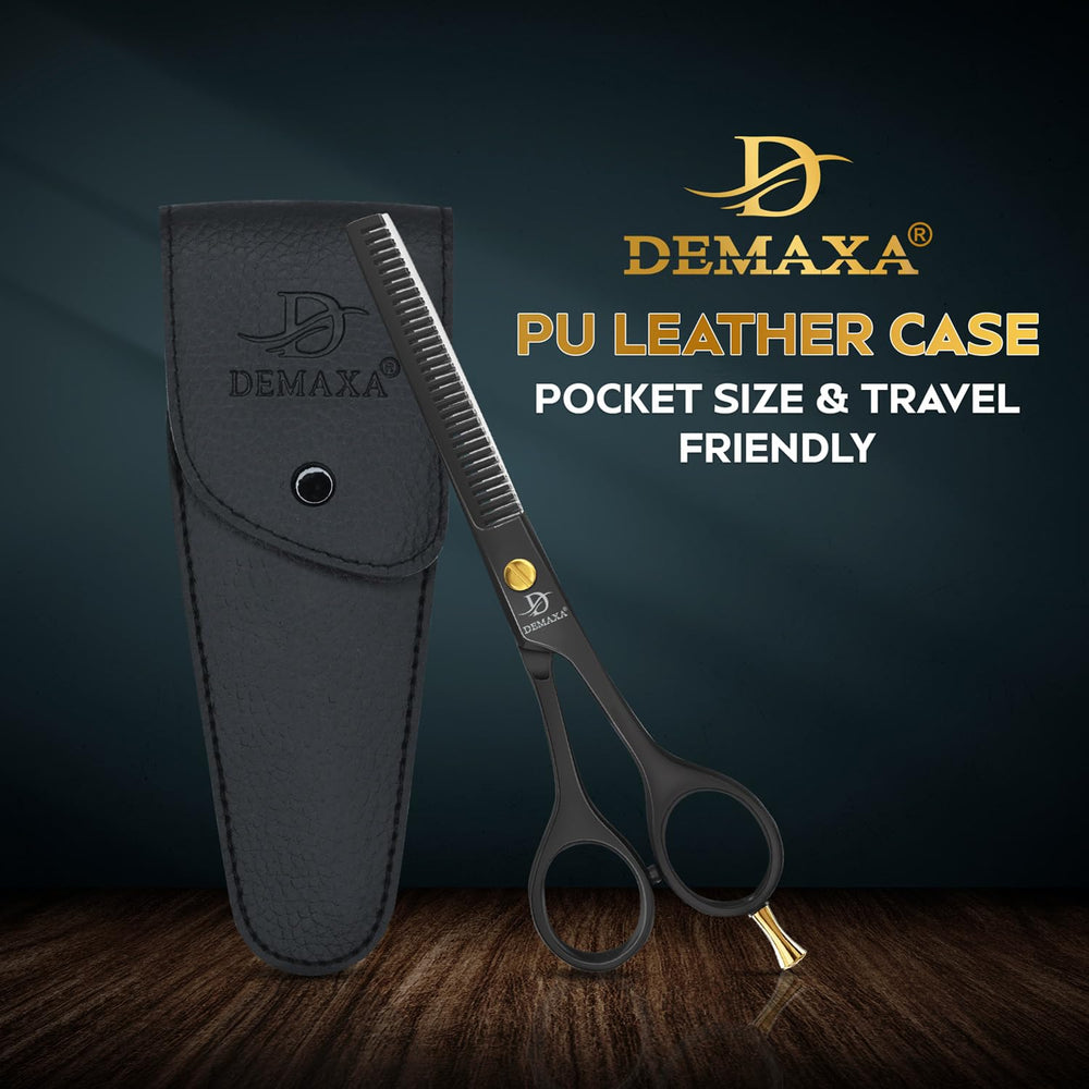 DEMAXA salon-ready thinning shears for home and pro use