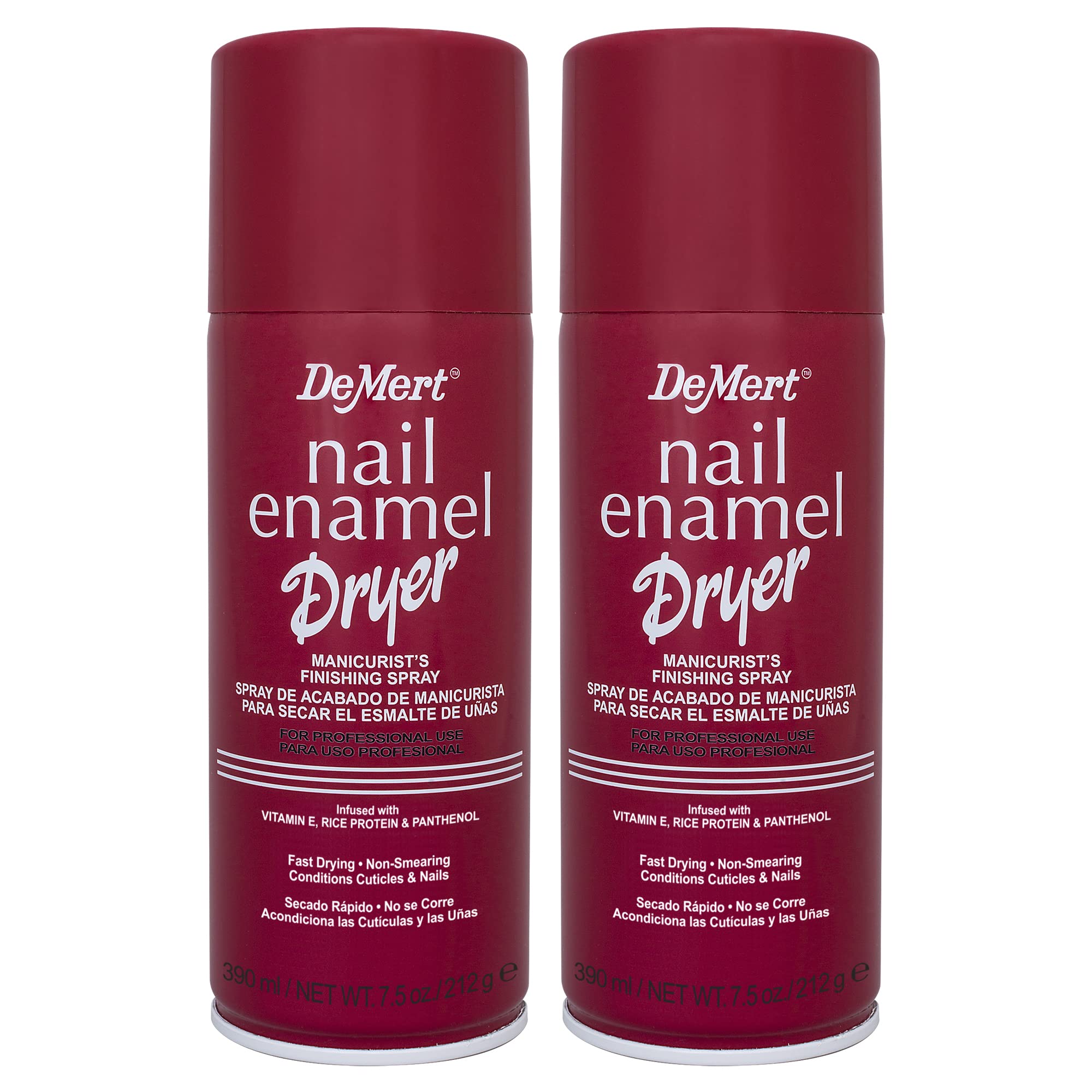 Demert Nail Enamel Dryer Spray 2Pack speeds up dry time for smudge-free polish.