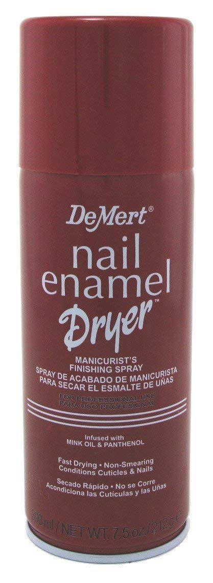 Demert Nail Enamel Dryer Spray bottle with Dl-Panthanol for fast drying and smear-free manicures.