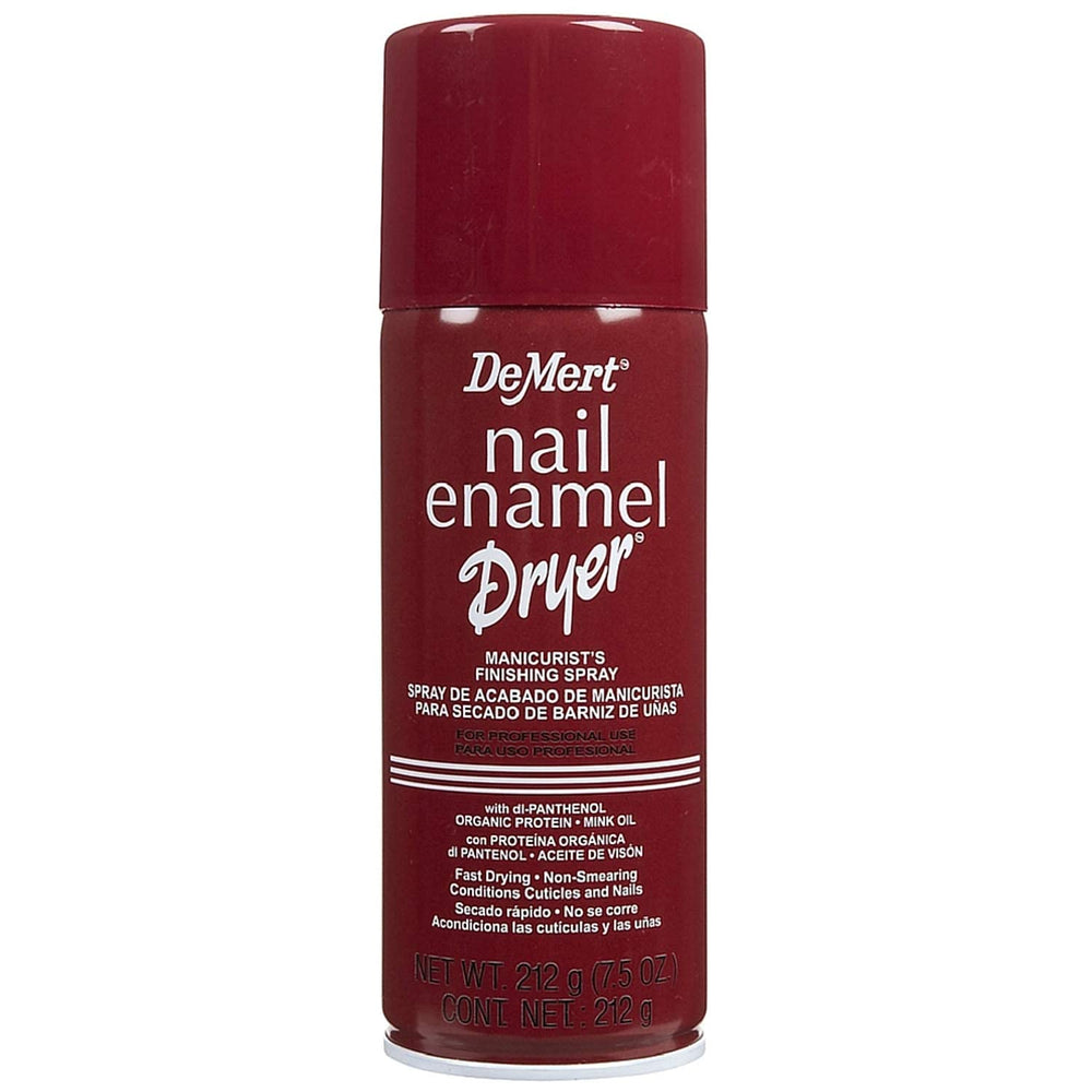 Demert Nail Enamel Dryer Spray bottle showing fast-drying finish for nails.