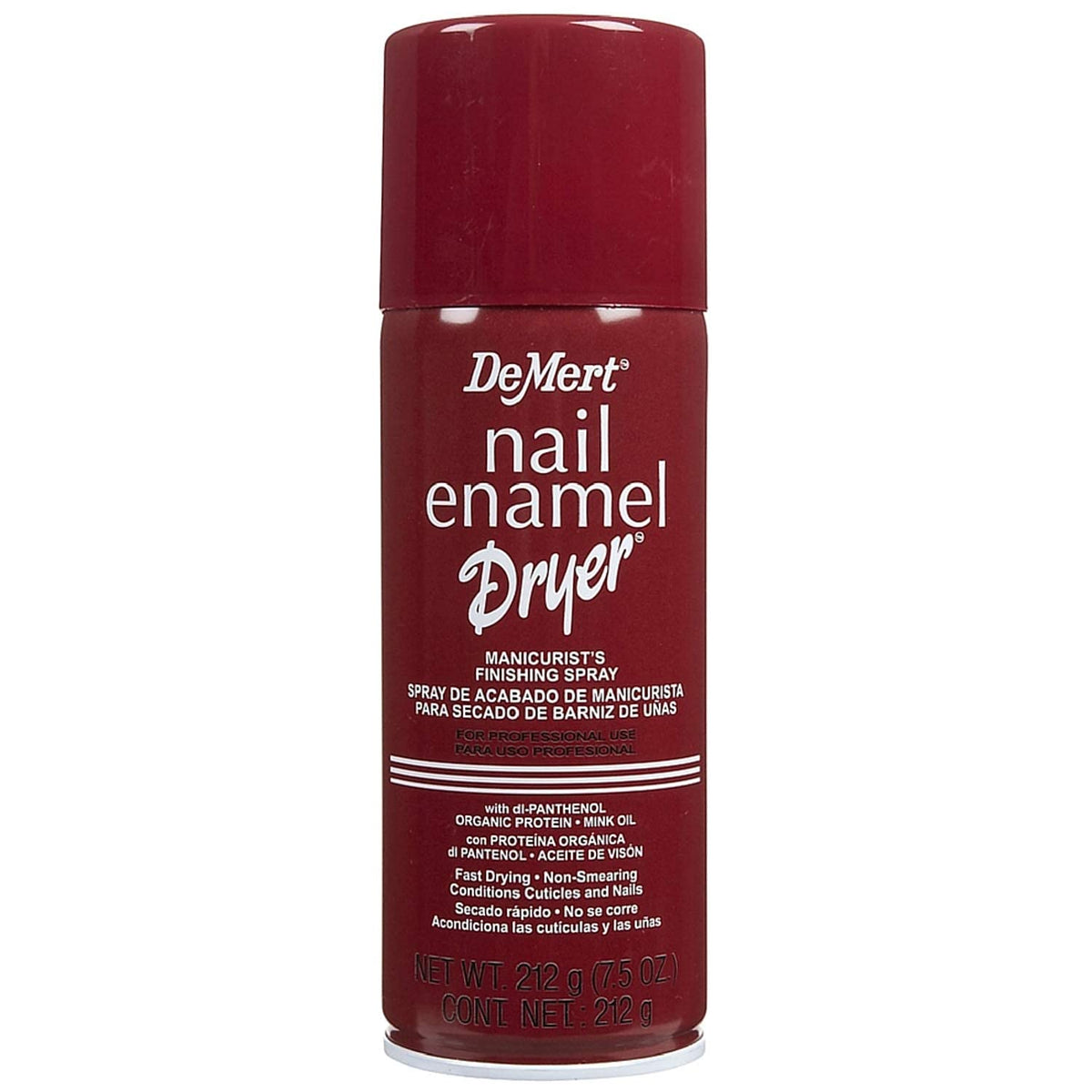 Demert Nail Enamel Dryer Spray bottle showing fast-drying finish for nails.