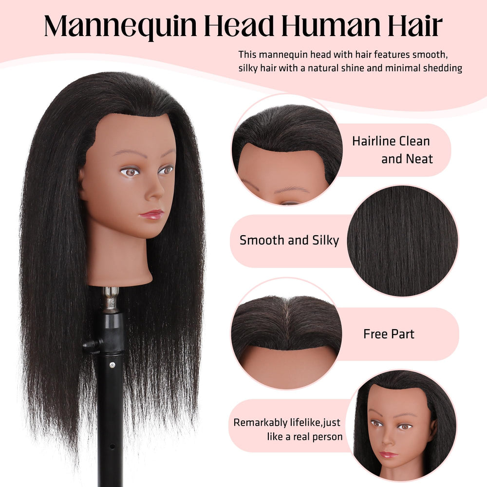 Demides mannequin head with braiding kit stand for hands-on braiding practice