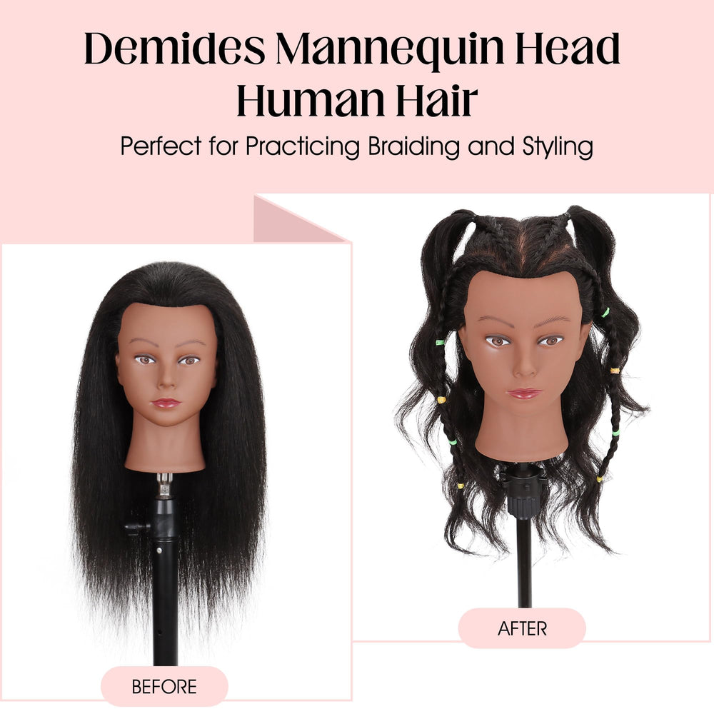Demides mannequin head ready for dyeing and color-testing experiments