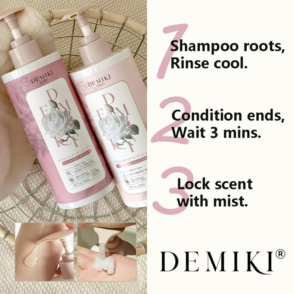 DEMIKI paraben-free rose set emphasizes softening and cleansing