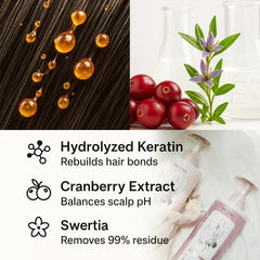 DEMIKI sulfate-free shampoo demonstrates gentle cleansing in use
