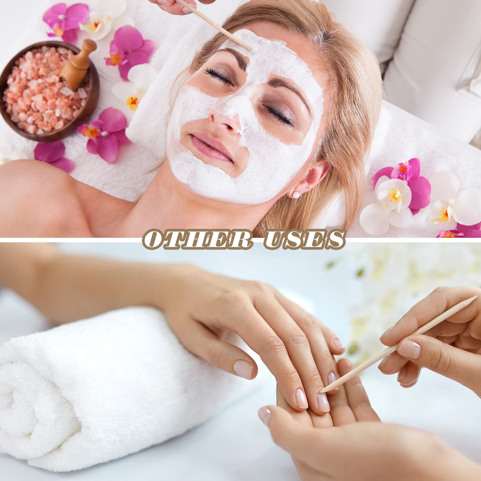 Demissle 400-pack wooden sticks for home spa and daily use