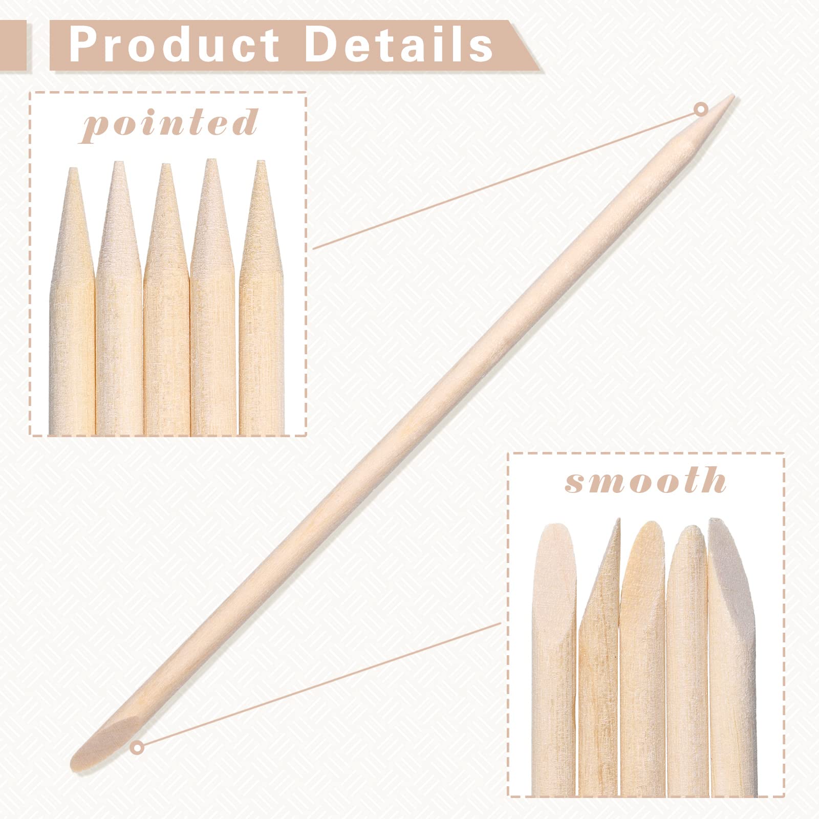 Demissle wooden wax sticks with smooth surface for gentle use