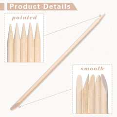 Demissle wooden wax sticks with smooth surface for gentle use