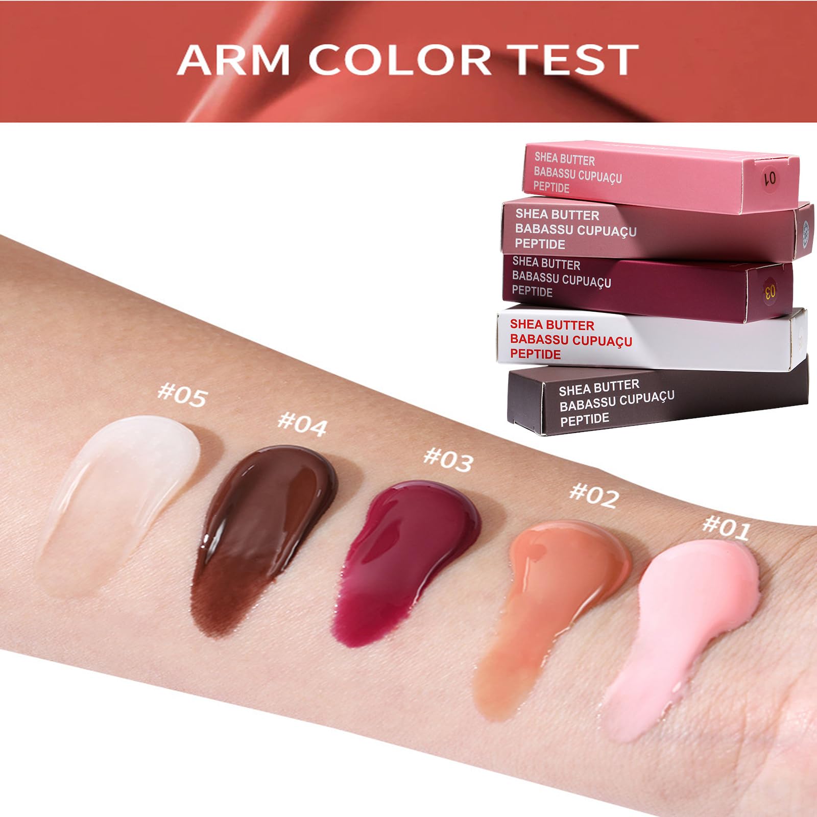 DENESTUP Lip Jam set de 5 colores neutros, versátil para cualquier estilo