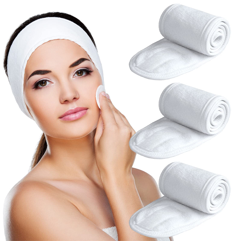 Denfany banda spa blanca para lavado facial, absorbe agua y mantiene el cabello recogido.