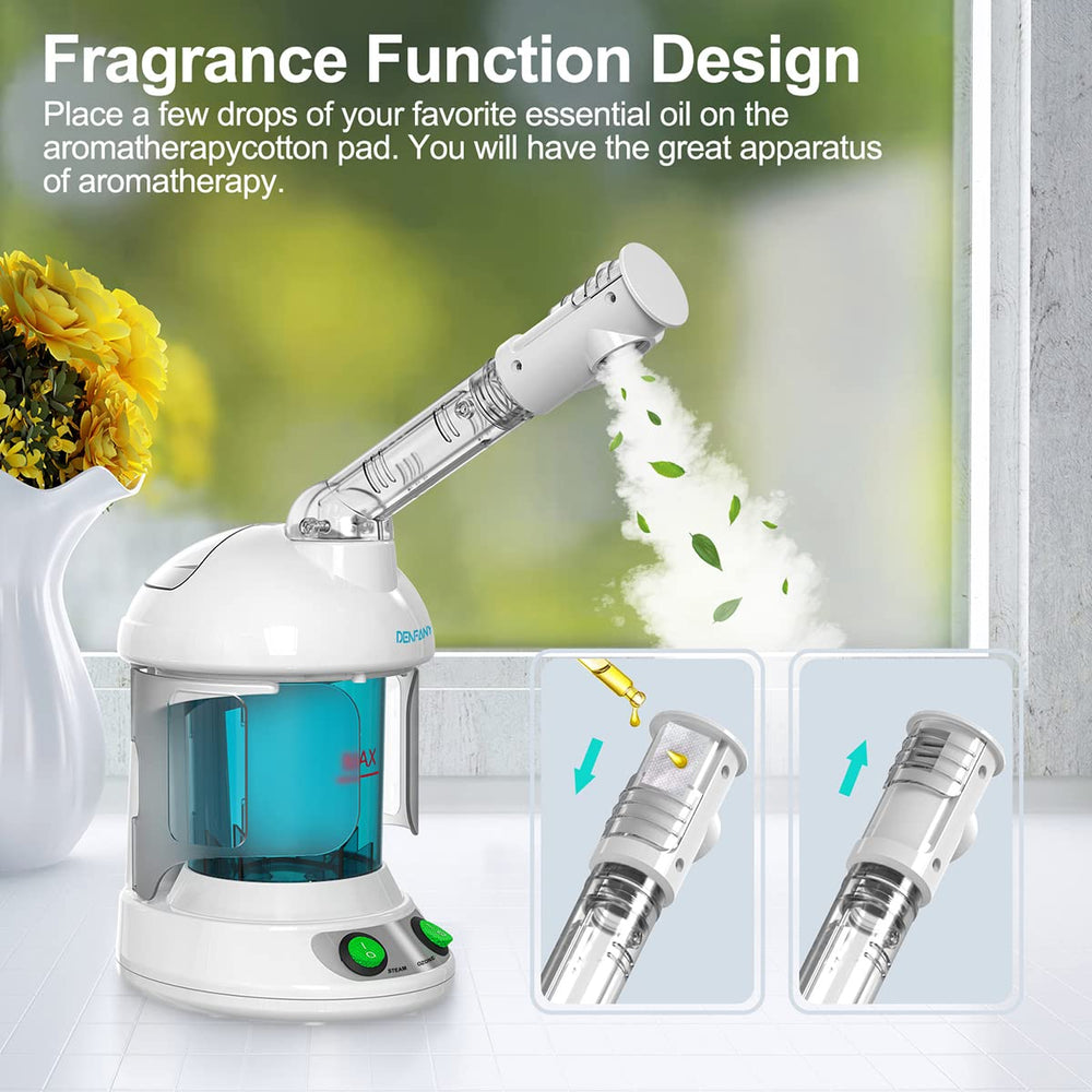 DENFANY extendable arm with 360° sprayer enabling comfortable at-home steaming