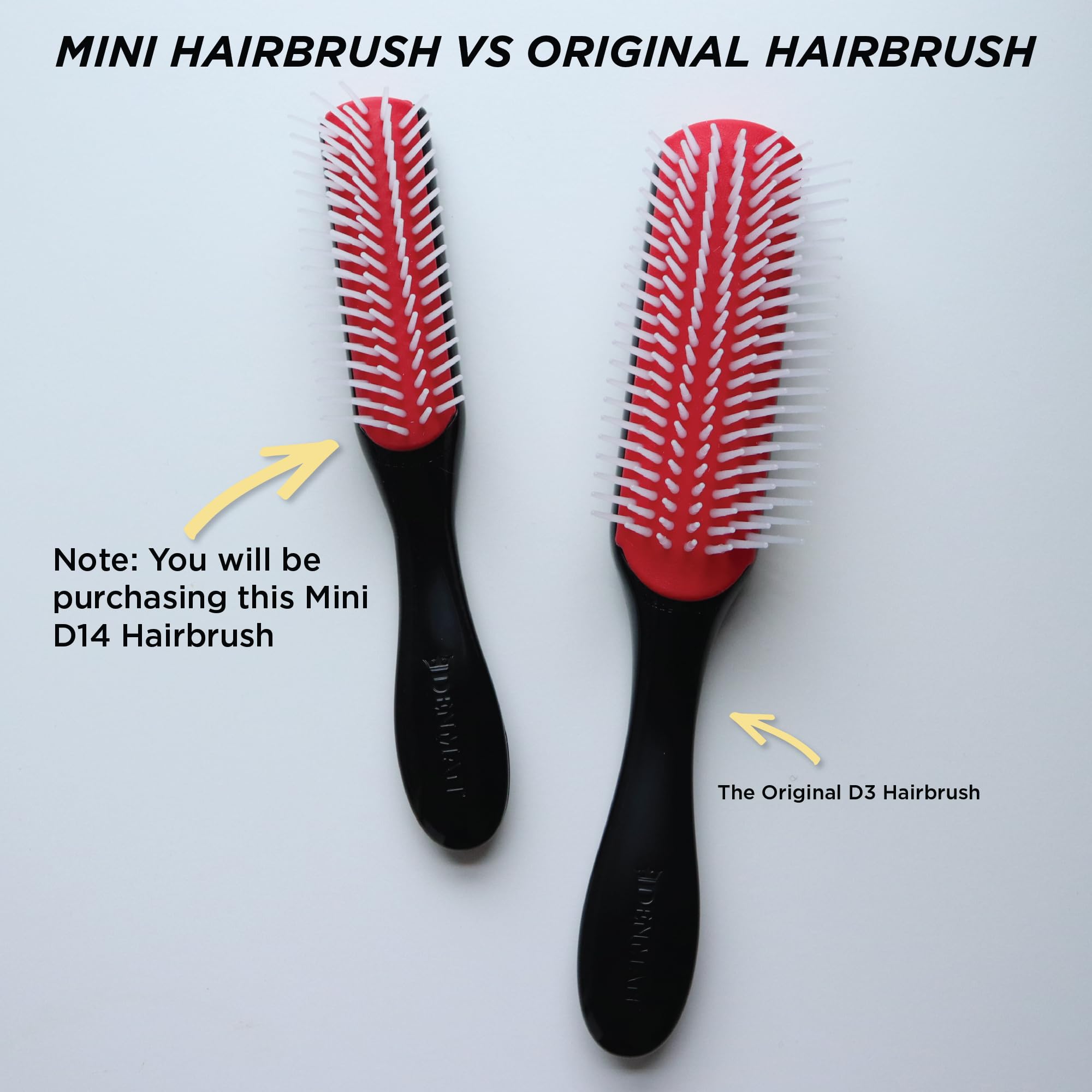 Denman D14 Black packaging image presents sleek design and quality materials