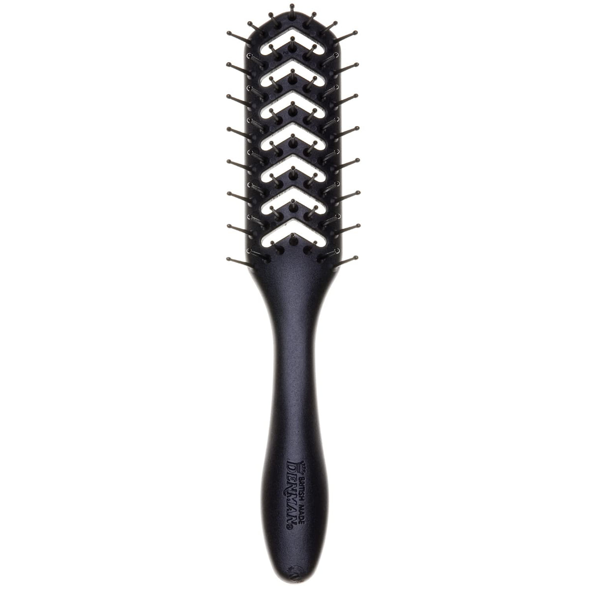 Denman D200 flexible vent brush front view for easy detangling and styling