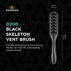 Denman D200 brush side profile shows lightweight grip for comfortable blow-drying